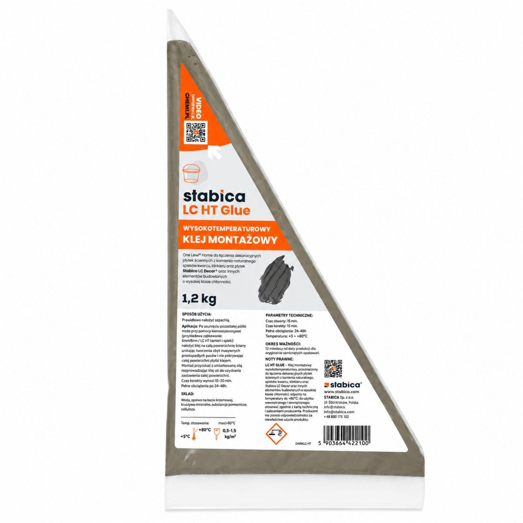 Клей для изоляционных плит Stabica LC HT GLUE 1,2 кг Серый (35552639)