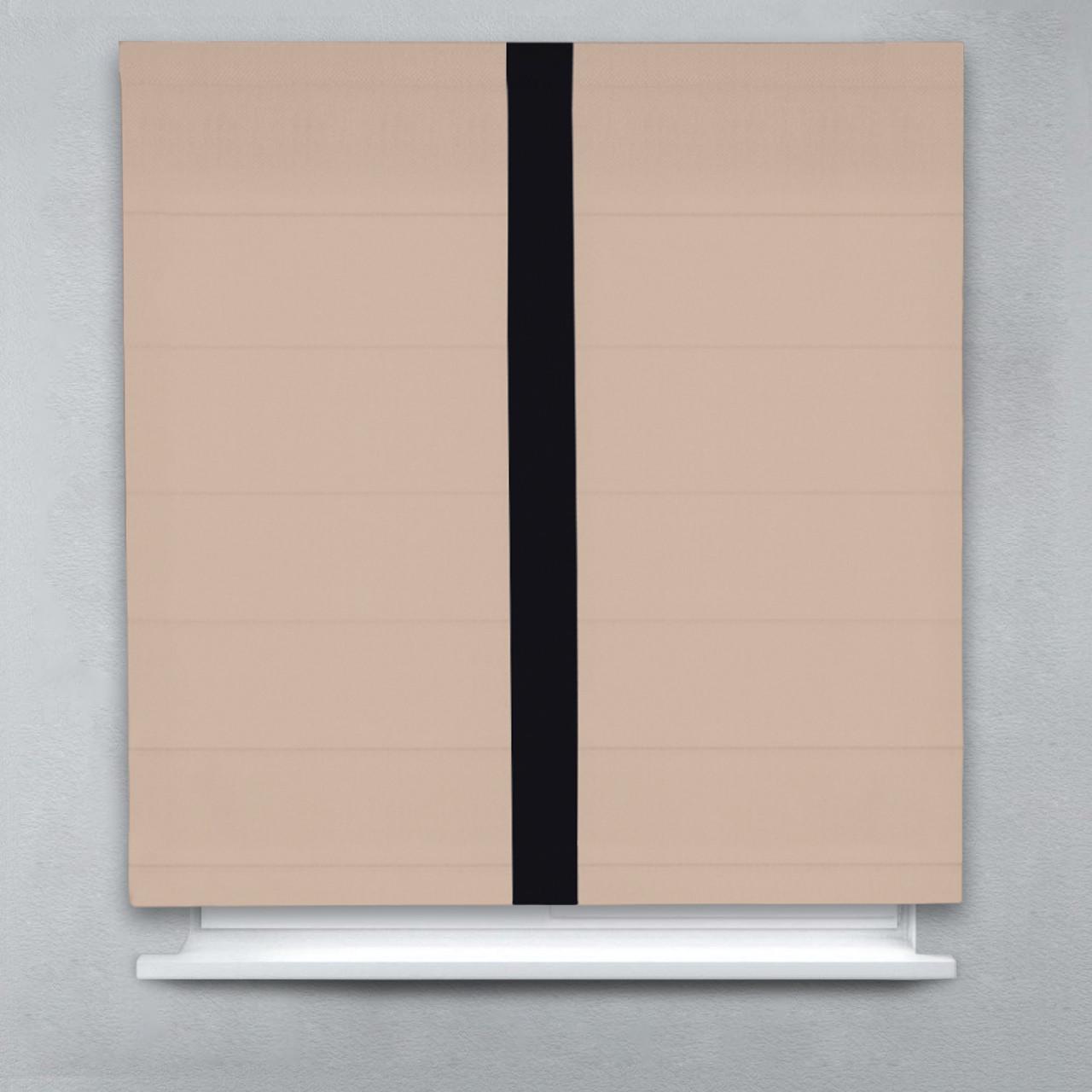 Римская штора Блэкаут Перфект с кантом по центру 110х170 см Бежевый/Черный