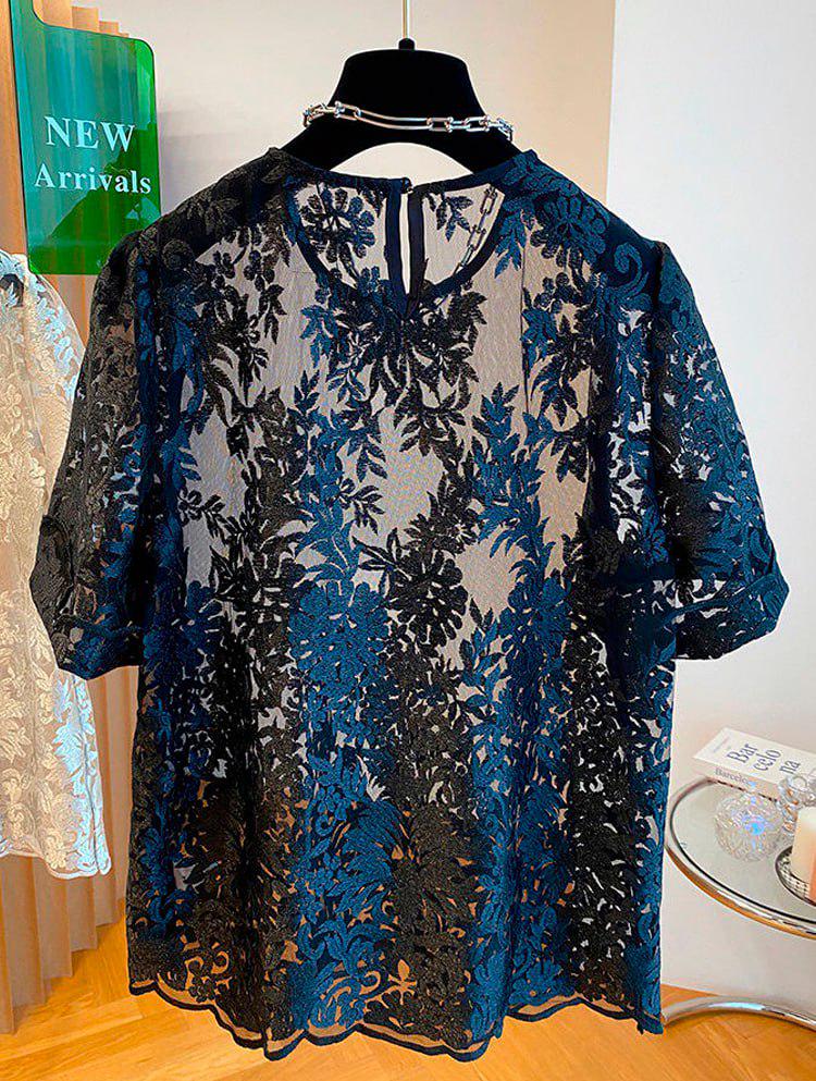 Блуза жіноча ажурна р. 46 Чорний (NT-212-46) - фото 5 Блуза жіноча ажурна р. 46 Чорний (NT-212-46) - фото 5