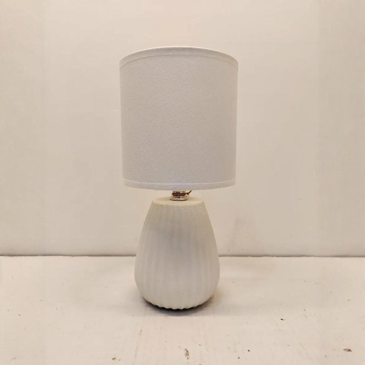 Настільна лампа Valeso з текстильним абажуром під лампу Е14 Білий (HS8811 WHITE)