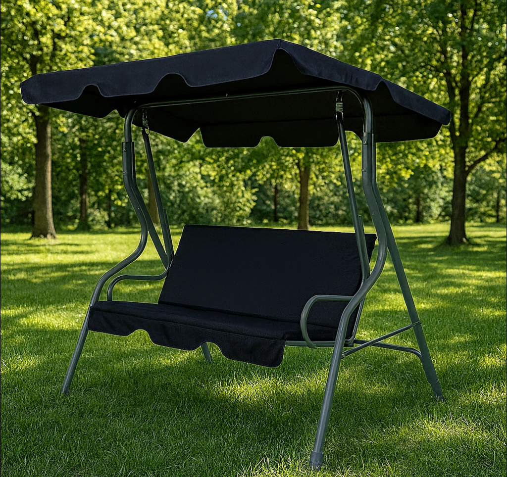 Качели LEOBRO Relax с подушками 176х114х168 см Черный (LBSW3-C1-BLK) - фото 1