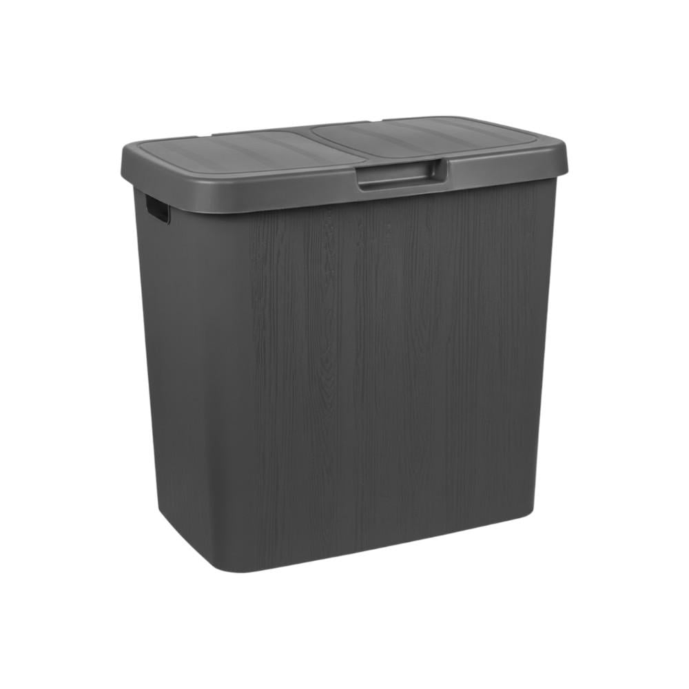 Кошик для білизни Elif Plastik двосекційний з кришкою 72 л (U340)