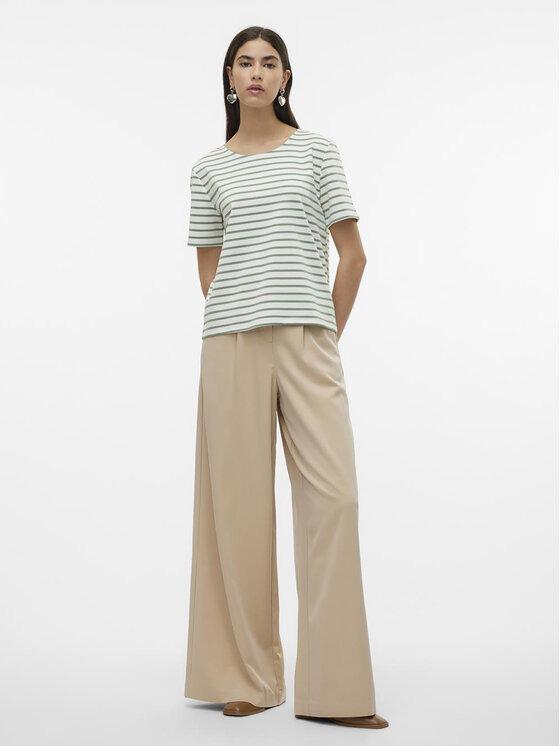 Топ женский Vero Moda 10304716 полоски M оливковый (5715503416725)