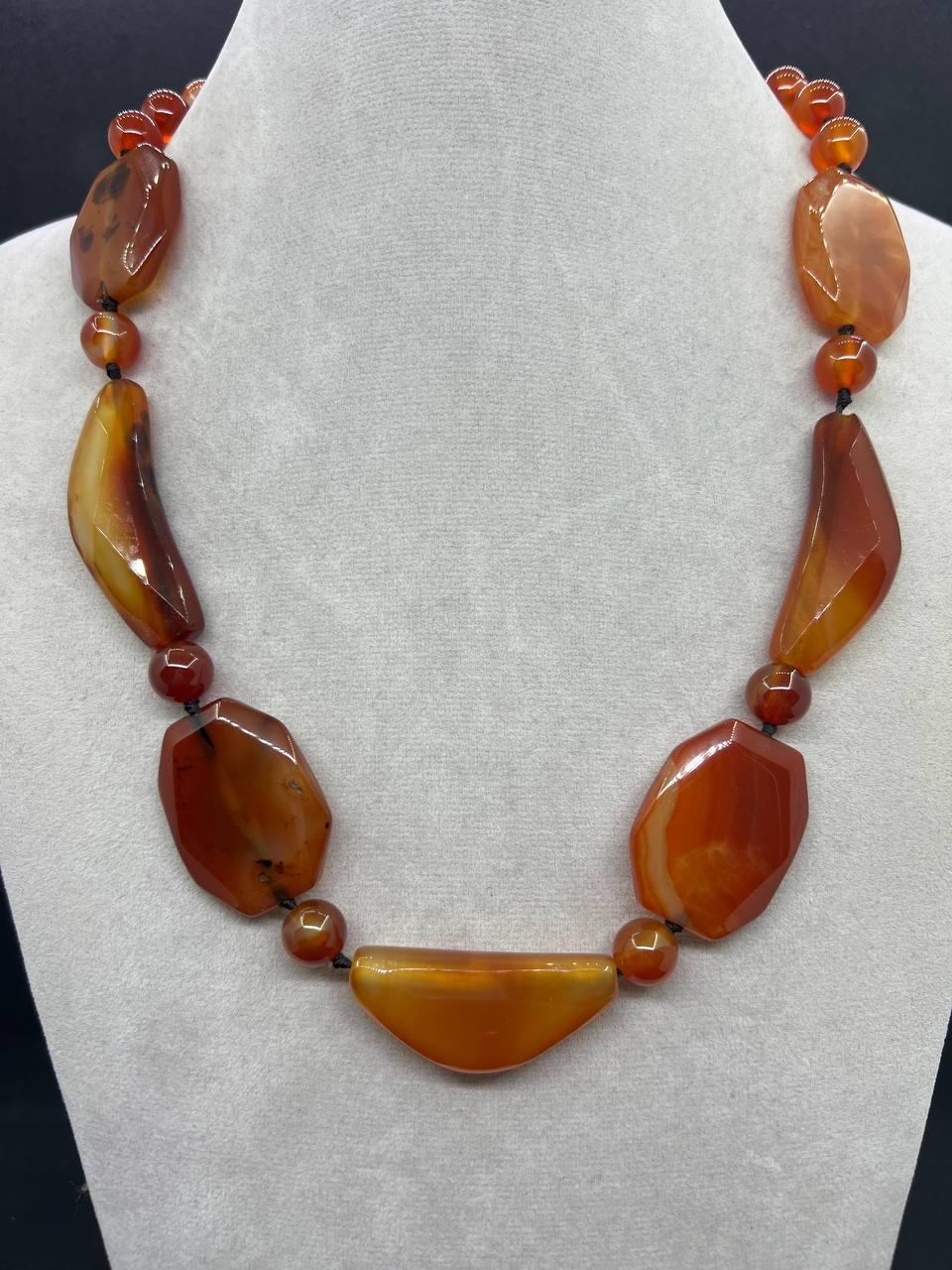 Намисто сердолік 50 см Різнокольоровий (10612)