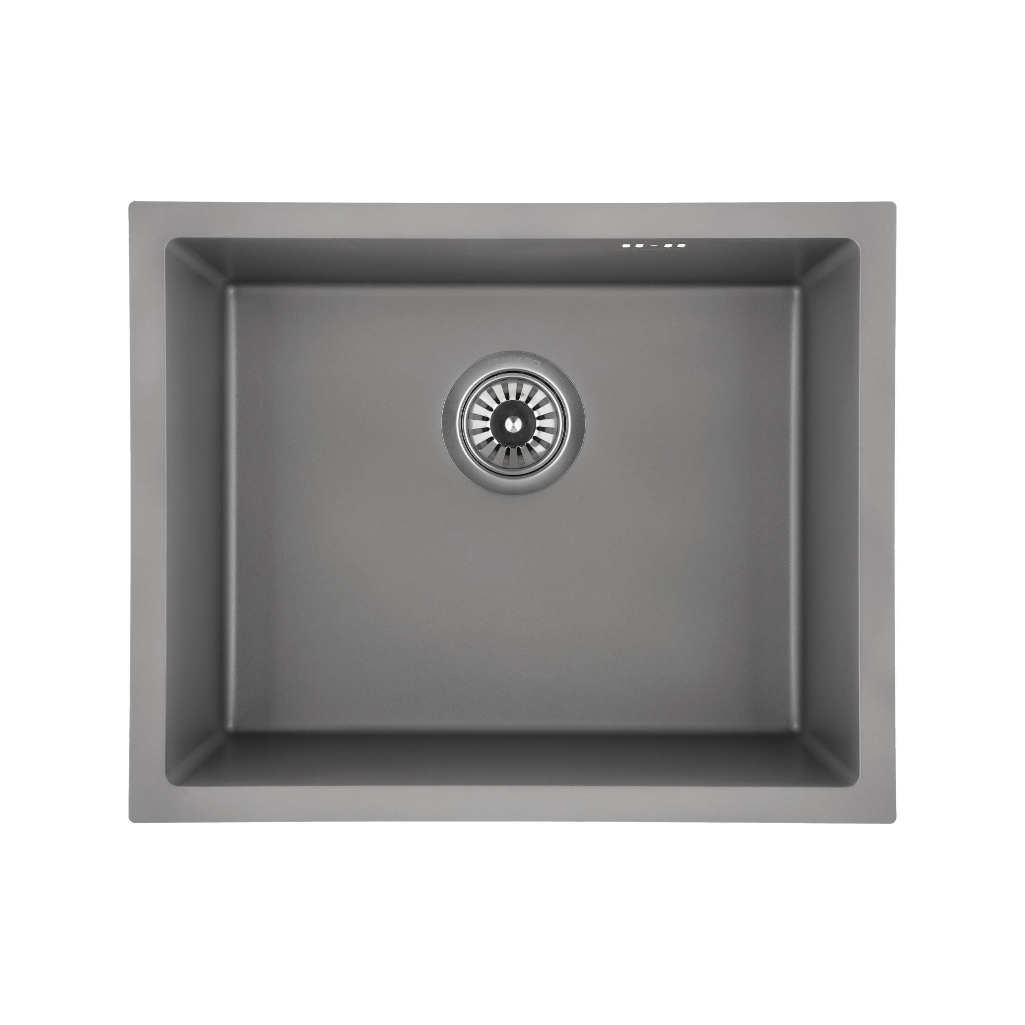 Мийка для кухні Granado Under top Max Steel S201 Textures 53х43х22 см Grey