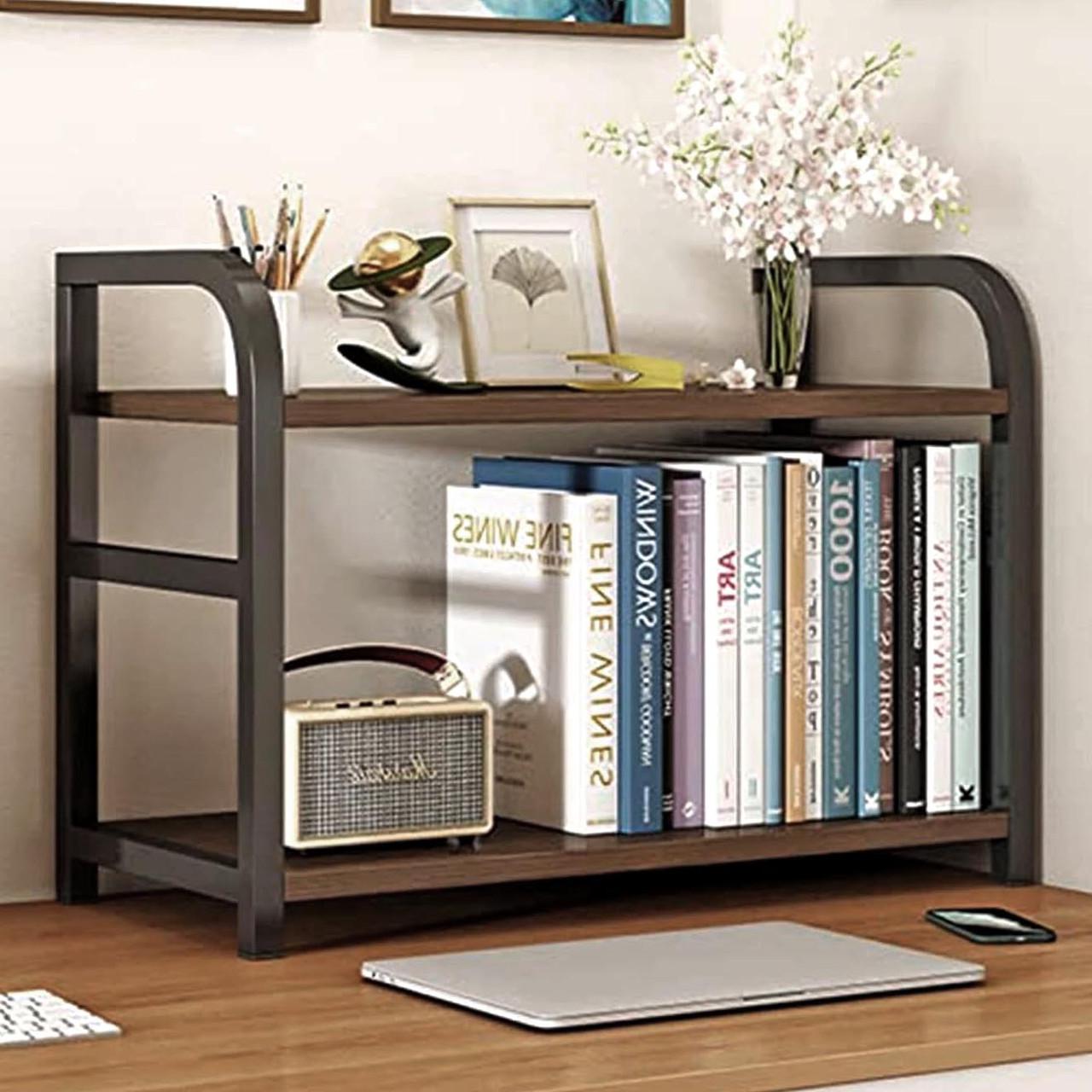 Полка книжная настольная из дерева Тиарен Венге/Сепия (КПА-02071208)