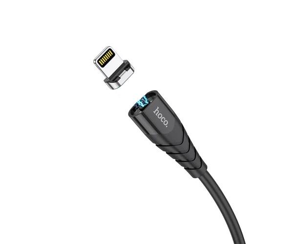 Кабель дата Hoco X63 Magnetic Charging Cable Lightning 2,4 A 1 м Черный