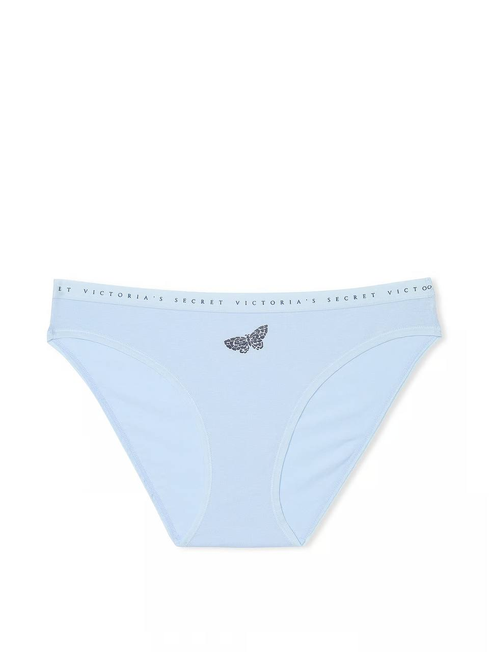 Труси Victoria's Secret Stretch Cotton Bikini Panty M Блакитний (27843518)