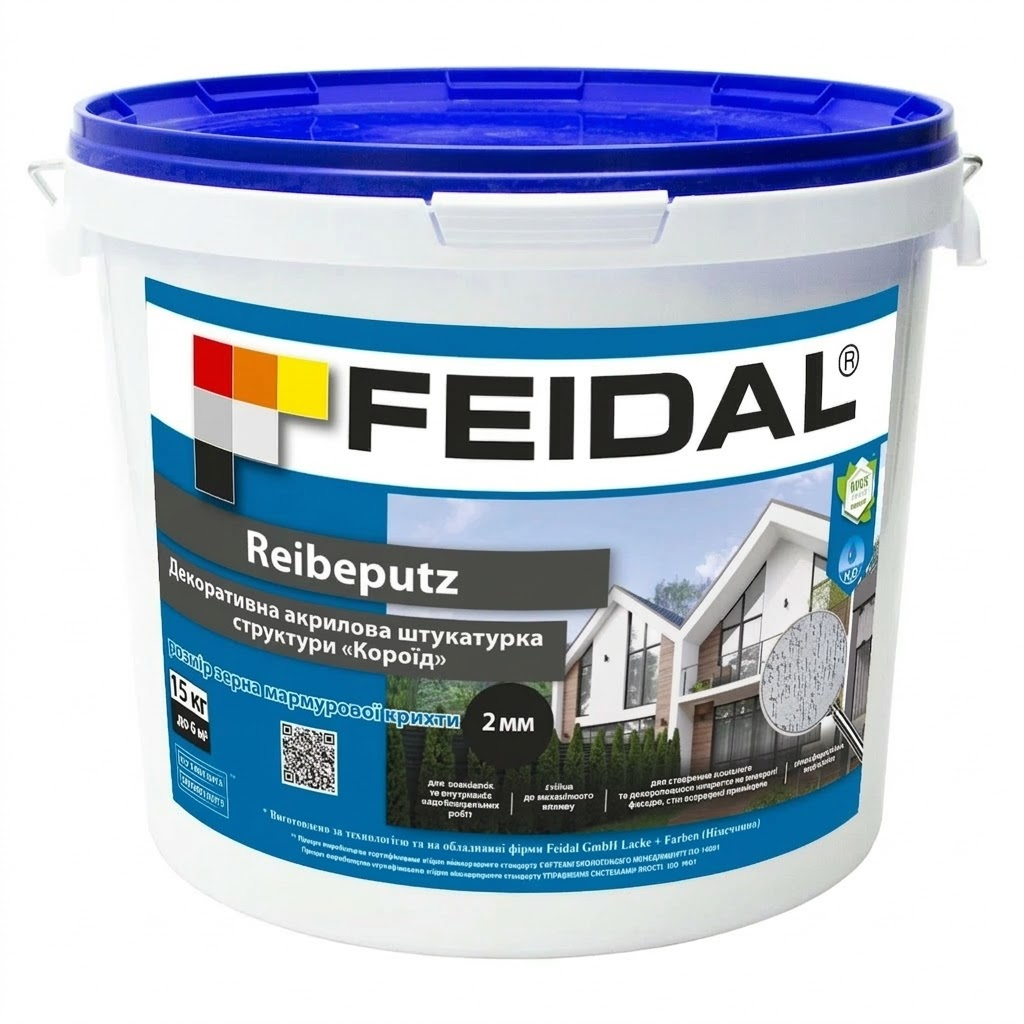 Декоративная штукатурка короед Feidal Reibeputz 2 мм 15 кг (2964309486)