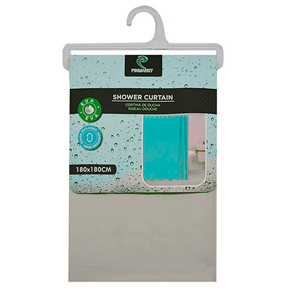 Шторка в ванную Stenson R81774 PEVA 180x180 см Серый (28100412)