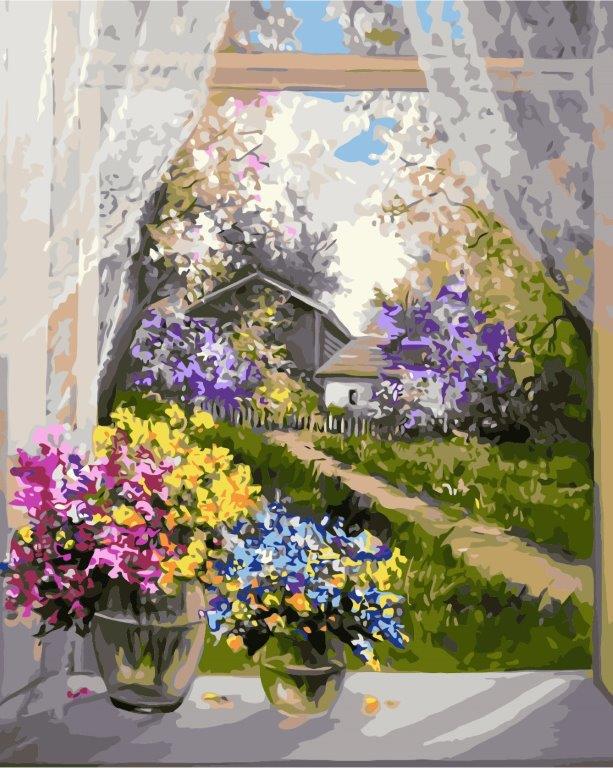 Картина по номерам Идейка Утро в деревне 40х50 см (KH2231)