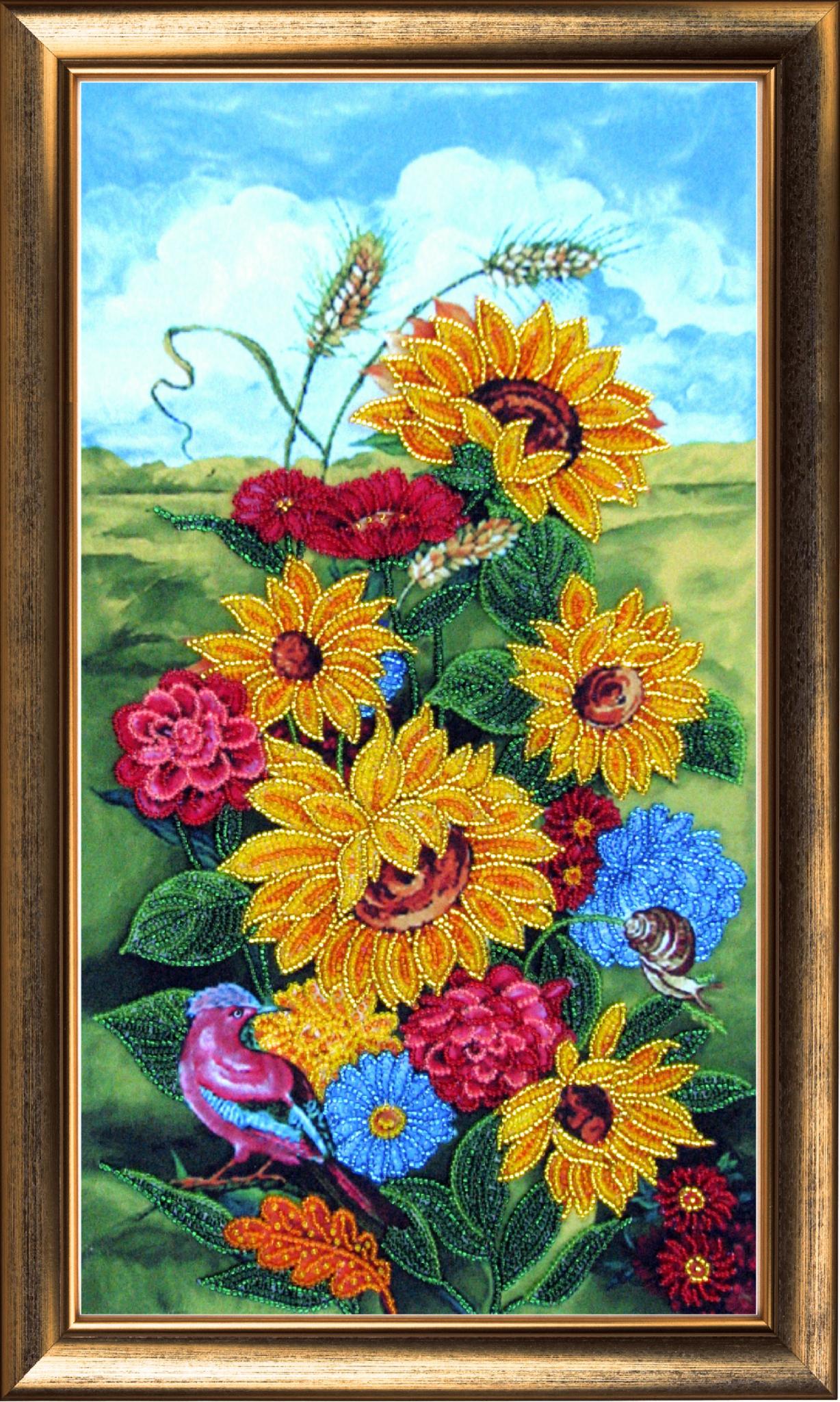 Набір для вишивання бісером BUTTERFLY 295 Осінь. Соняшники 39х22 см (295)