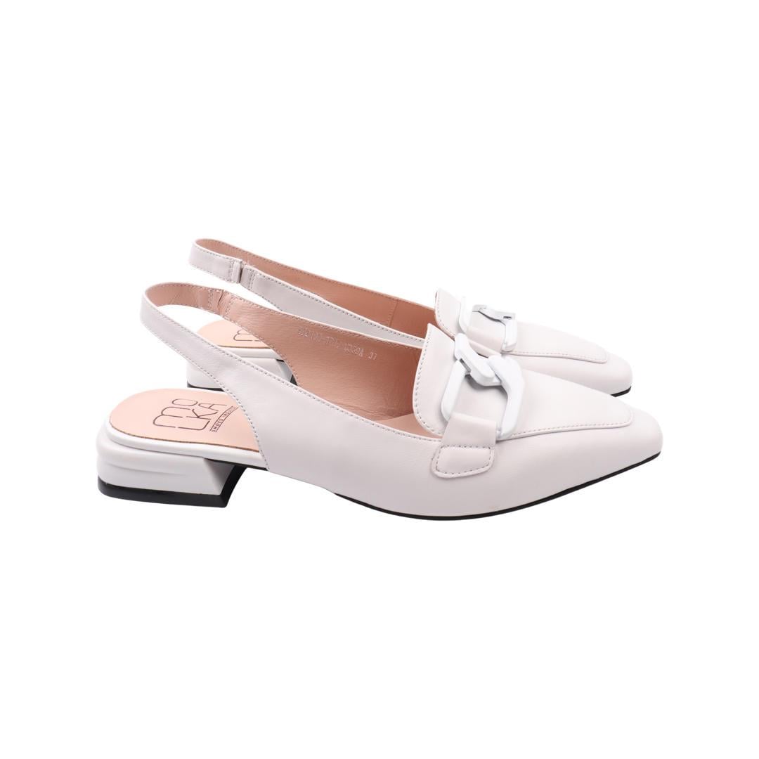 Туфли женские Molka из кожи р. 39 Белый (198-22LTC)