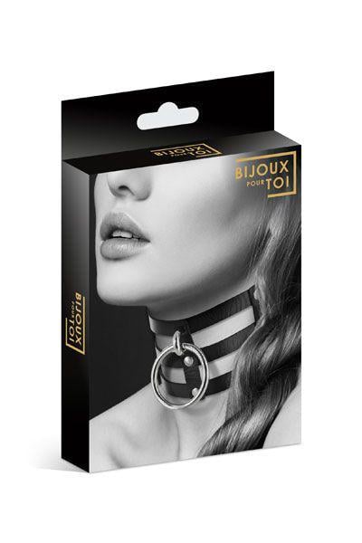 Чокер з кільцем Bijoux Pour Toi Fetish