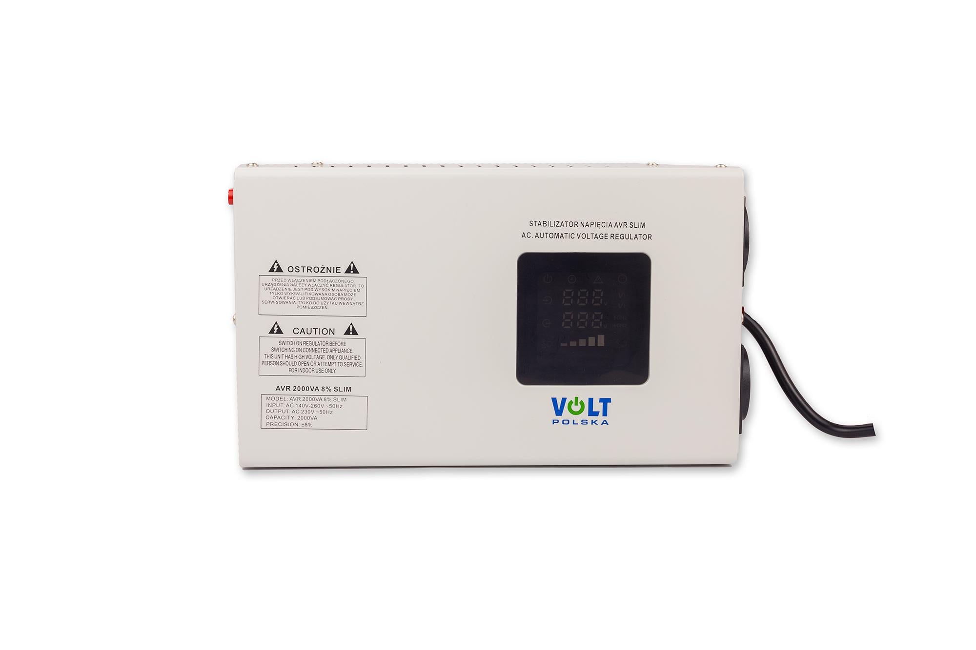 Стабилизатор напряжения Volt Polska SLIM AVR 2000VA 8% (5AVRZS2000)