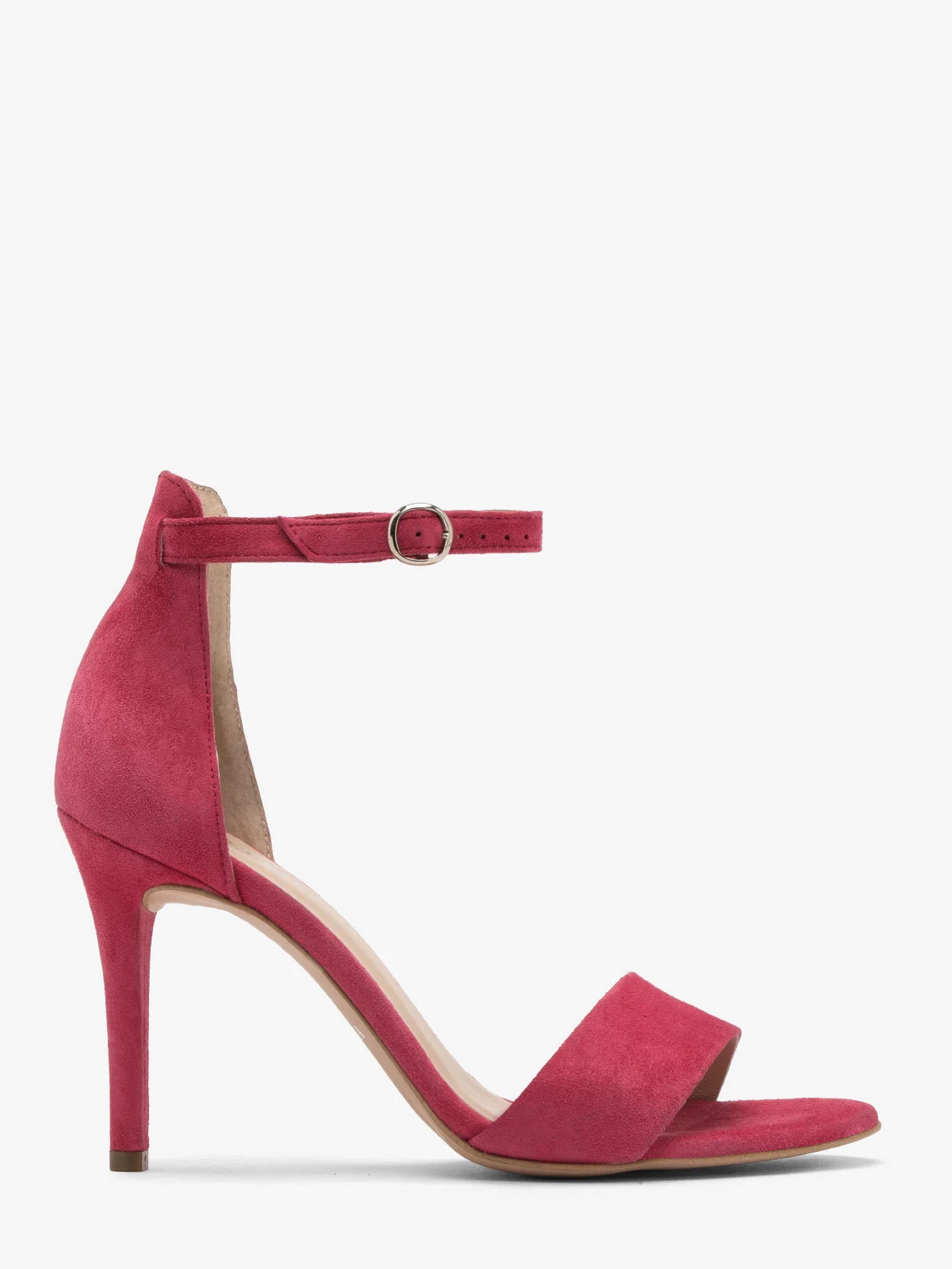 Босоніжки жіночі замшеві RYLKO на шпильці р. 38 Фуксія (9DBI9_R4 __K7)