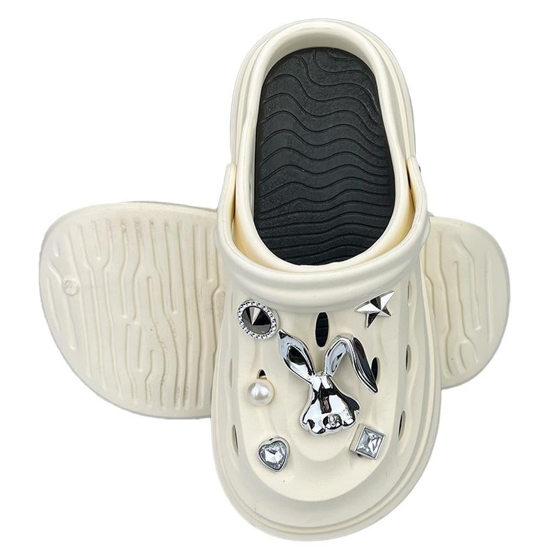 Сабо женские на платформе с джибитсами 10178-1 p. 36 23 см Бежевый