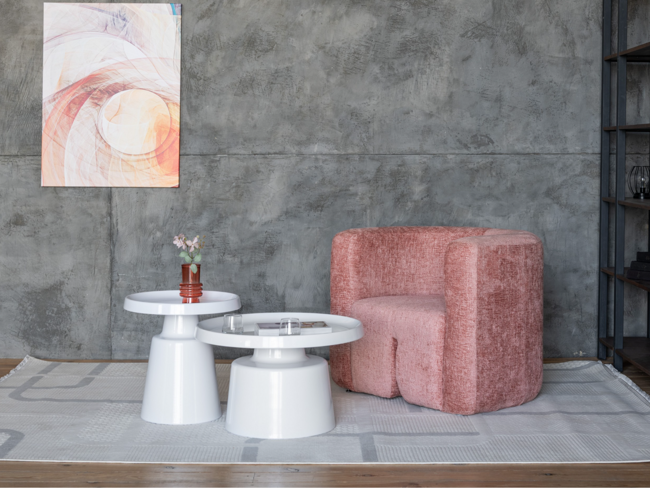 Комплект журнальных столов Vetro Бенито 700х480 мм/500х390 мм 2 шт. Белый/Белый (СТ-45) - фото 6 Комплект журнальных столов Vetro Бенито 700х480 мм/500х390 мм 2 шт. Белый/Белый (СТ-45) - фото 6