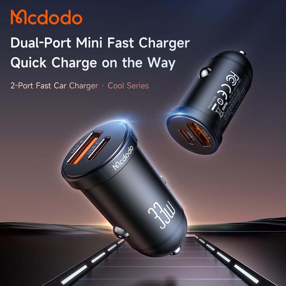 Зарядное устройство автомобильное Mcdodo 33W 3A Car Fast Charger с двумя портами USB-A/Type-C CC-2320 - фото 3