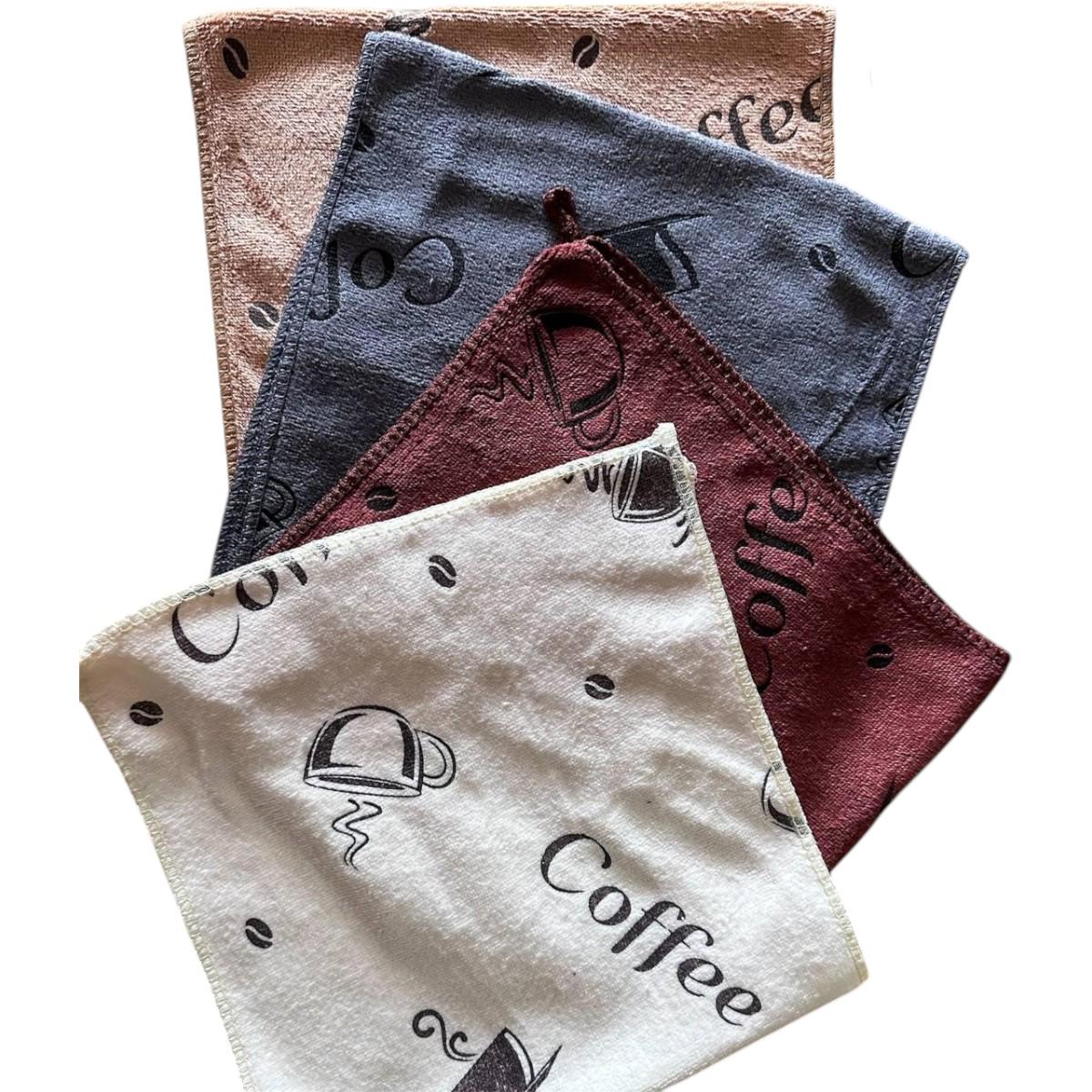 Набор кухонных полотенец Koloco Coffee микрофибра 4 шт. 25х50 см (41673)