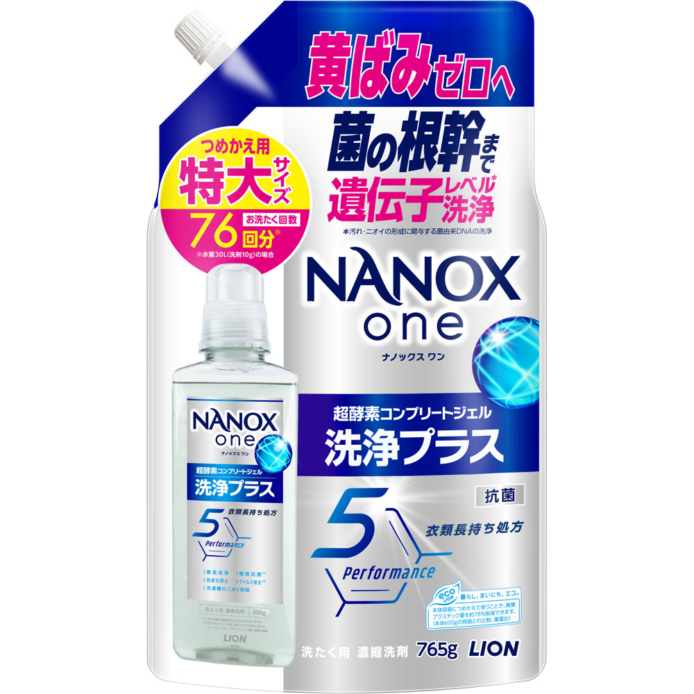 Засіб для прання рідкий Nanox ONE Cleaning Plus Lion змінний блок 765 г (375371)
