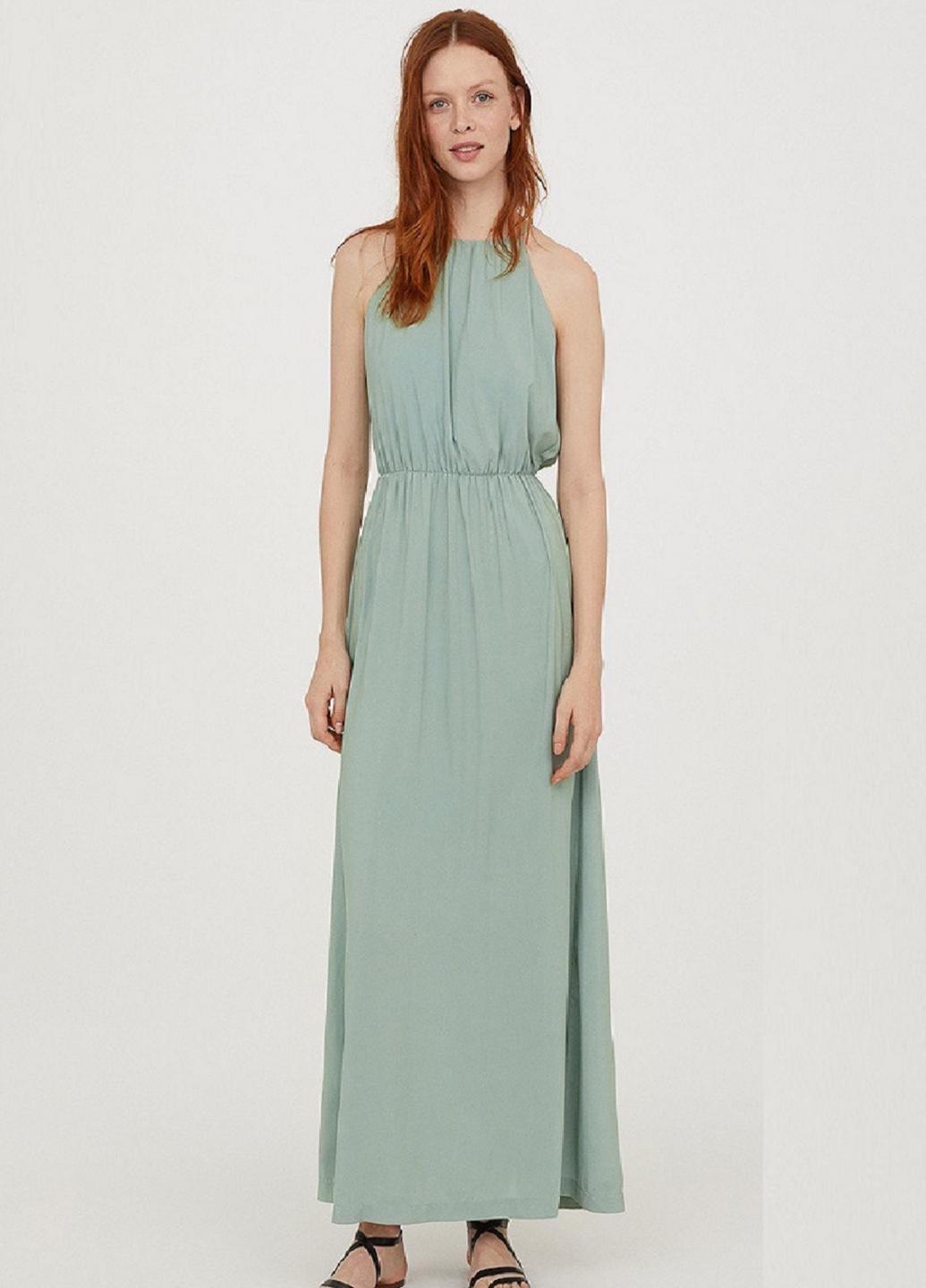 Платье H&M 38 Светло-зеленый (637055004b42)