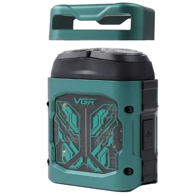 Электробритва роторная VGR V-344 аккумуляторная Зеленый (GR-04846) - фото 3 Электробритва роторная VGR V-344 аккумуляторная Зеленый (GR-04846) - фото 3