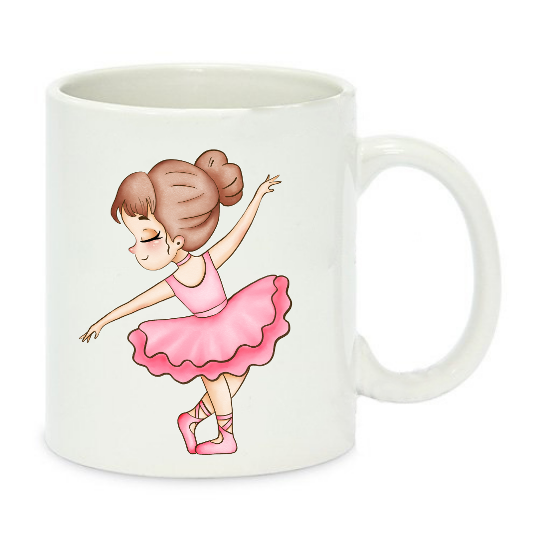 Чашка с принтом Балерина 330 мл Белый (001248)