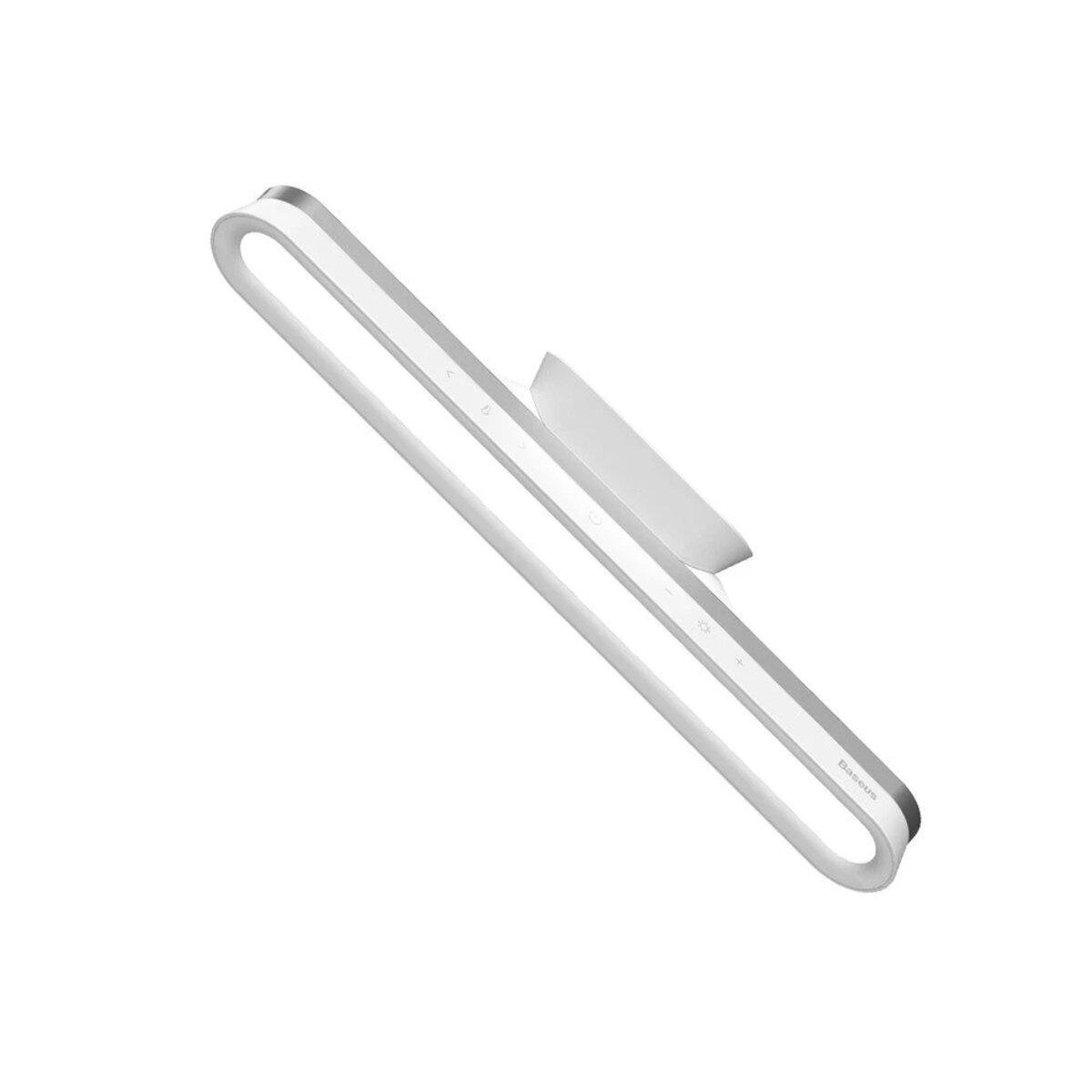 Лампа-світильник бездротова магнітна Baseus Magnetic Stepless Dimming Charging Desk Lamp Pro LED 1800 mAh White (DGXC-02) - фото 5