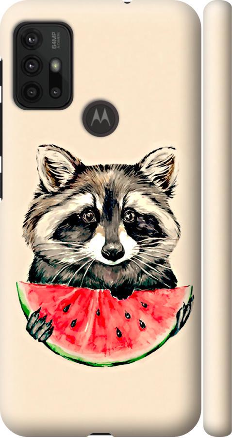 Чехол на Motorola Moto G10 Енотик с арбузом (4605m-2319-42517)