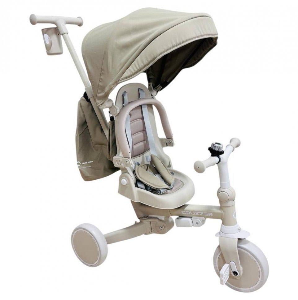 Биговел-велосипед детский Tri-cycle Milano 002 трехколесный от 1 года 6в1 Молочный (Milano 002-6 mt)