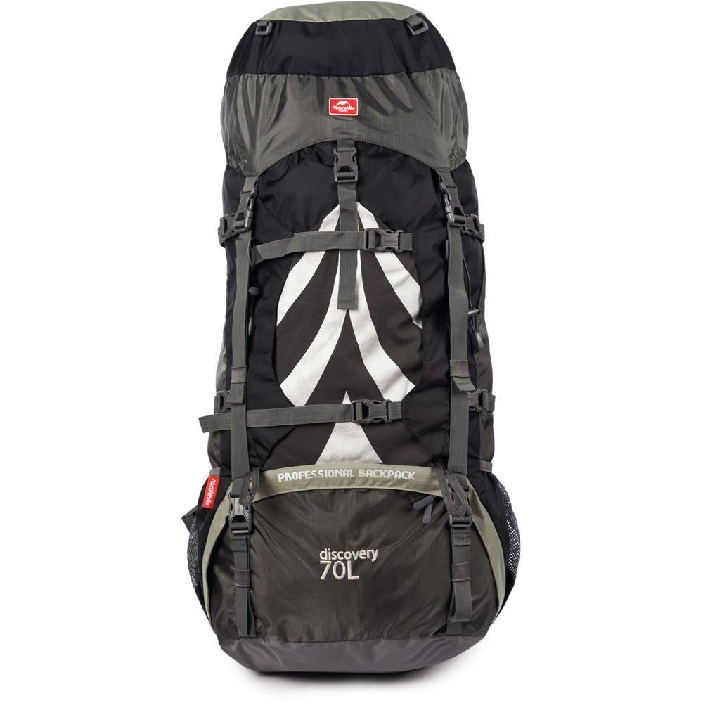 Рюкзак туристический Naturehike NH70B070-B нейлон 70 л Черный/Серый (6927595709009)