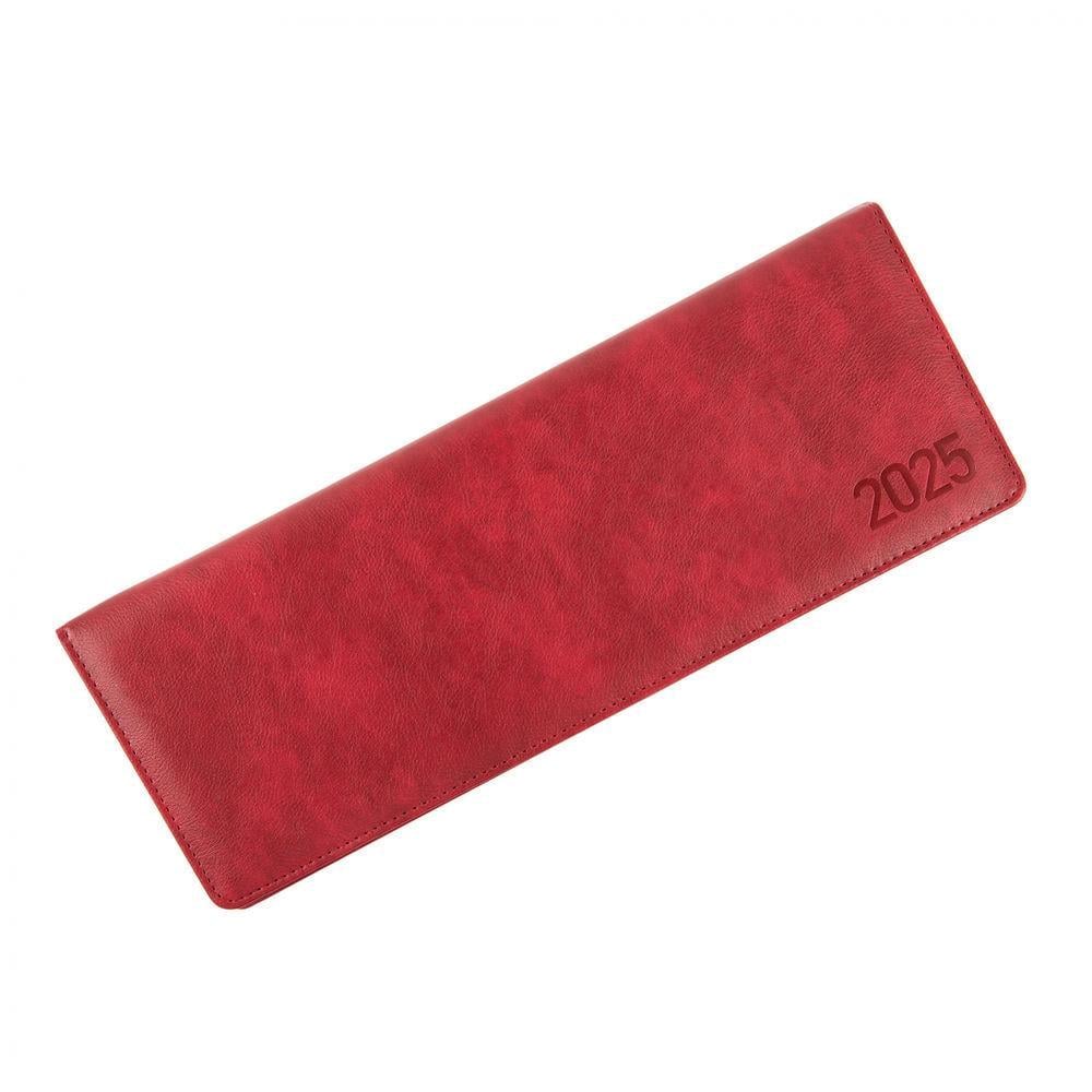 Еженедельник датированный 2025 Leo Planner Persona 345х125 мм 128 стр. Бордовый (252567)