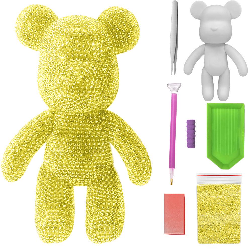 Алмазная мозаика SHLab Мишка Голограммные Стразы 33 см Yellow (41372-0A)