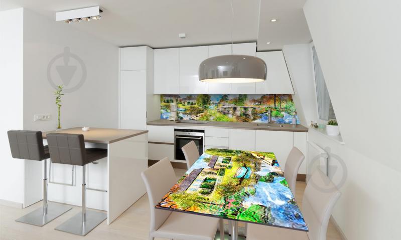 Наклейка виниловая на стол Zatarga «Деревушка» 600х1200 мм Z180791st