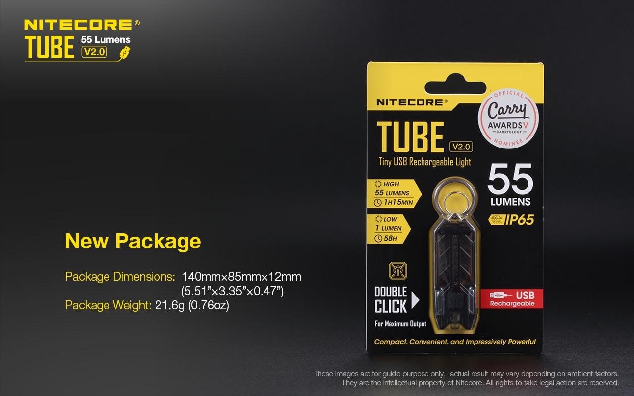 Ліхтар наключний Nitecore TUBE V2.0 Блакитний (010339) - фото 6