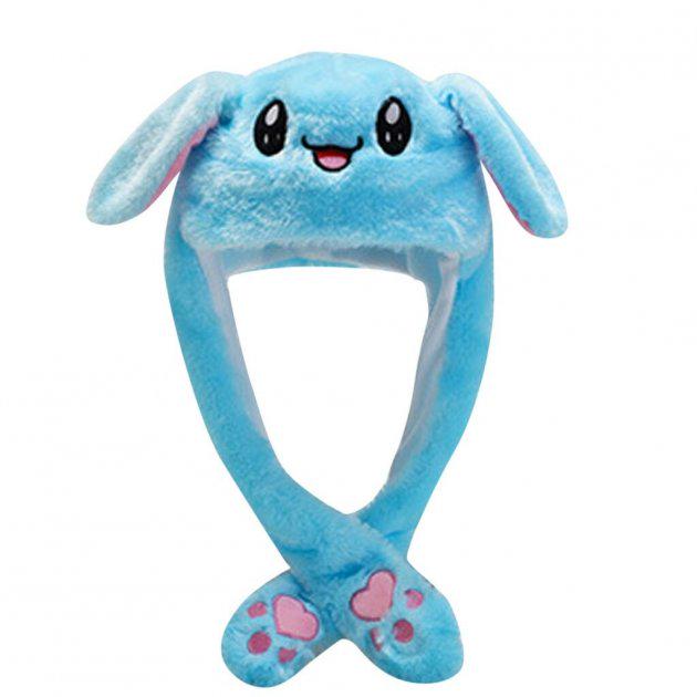 Светящаяся шапка Зайчик с двигающимися ушками Голубой (d7f464e7)