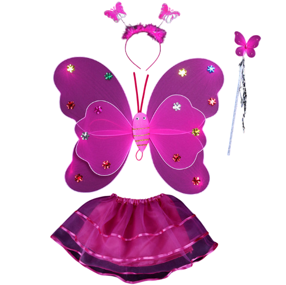 Вбрання карнавальне крила зі спідницею метелик 9093 Малиновий (4483070) Вбрання карнавальне крила зі спідницею метелик 9093 Малиновий (4483070)