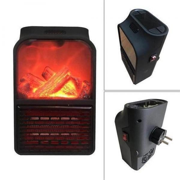 Тепловентилятор портативный Flame Heater 1000 W Черный (KA 7483) - фото 4