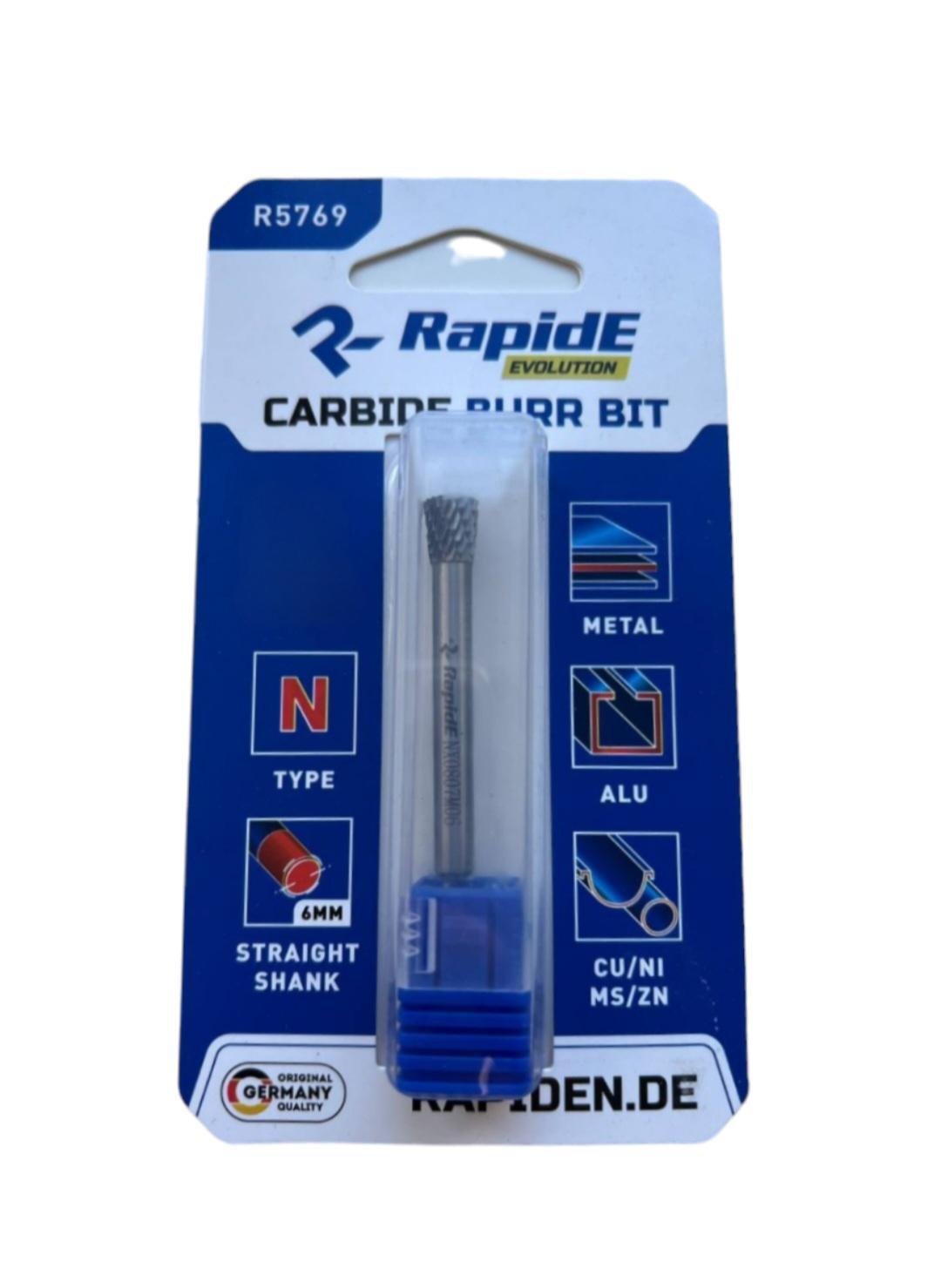 Борфреза по металу RapidE 8 мм тип N зворотній конус (НФ-00002029)