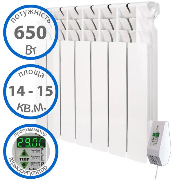 Електробатарея ECOTEPLO з терморегулятором 7 секцій 15 м2 650 Вт настінна (29599226) - фото 3 Електробатарея ECOTEPLO з терморегулятором 7 секцій 15 м2 650 Вт настінна (29599226) - фото 3