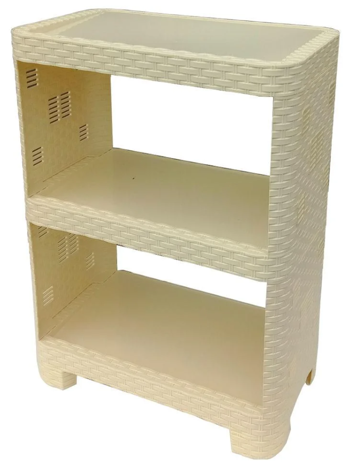 Полка для обуви пластиковая Ротанг на 3 яруса Бежевый (MR12493) Полка для обуви пластиковая Ротанг на 3 яруса Бежевый (MR12493)