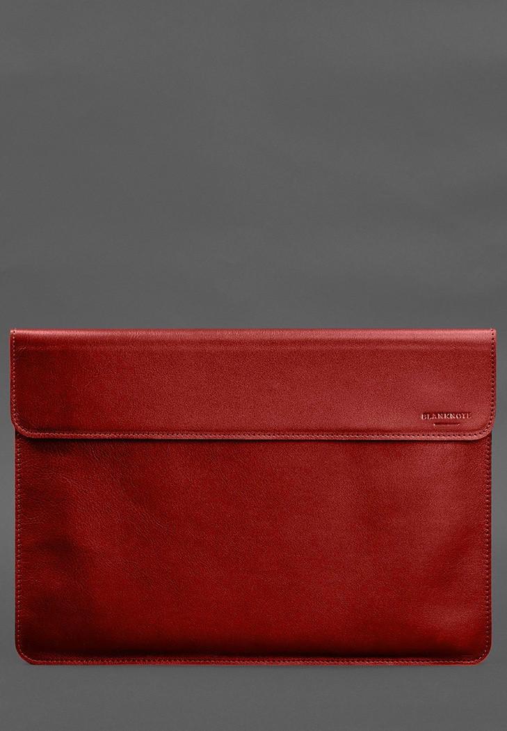 Чехол-конверт кожаный на магнитах для MacBook 15" Красный (A-027608) - фото 5