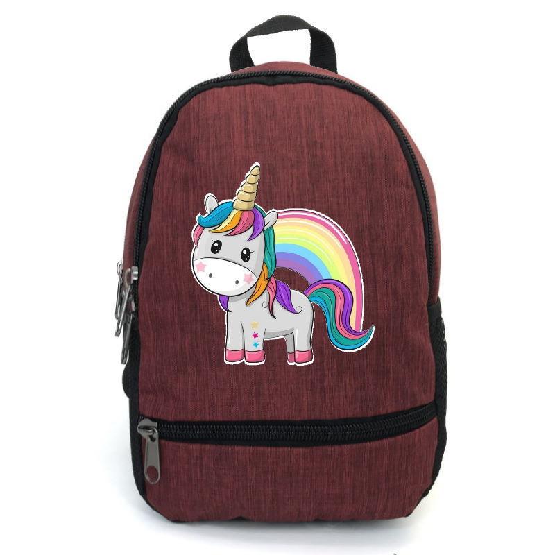 Школьный рюкзак детский Cappuccino Toys с принтом Unicorn EDN-0017 12,5 л Красный (1369989199)