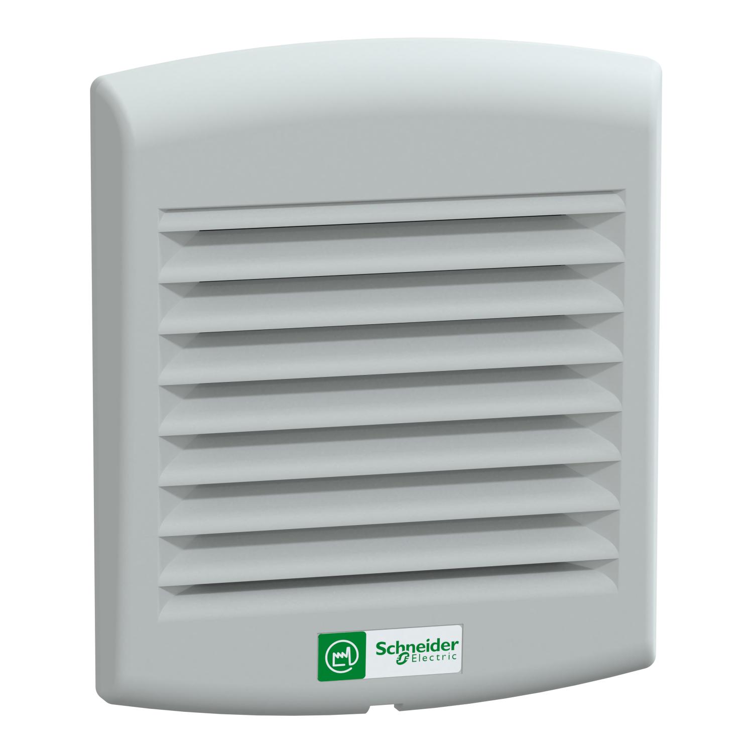 Вентилятор с решеткой и фильтром Schneider Electric ClimaSys CV 30 м3/час 230 В AC 117x137x49 мм IP54 (NSYCVF38M230PF)