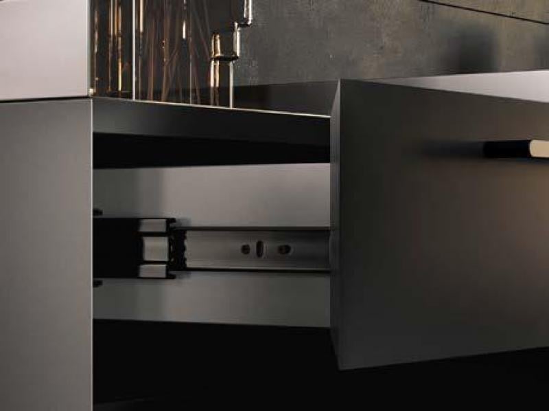 Комплект направляючих GTV Versalite Plus+ з доводчиком L 450 мм Чорний (PK-L-H45-450-B-20) - фото 2 Комплект направляючих GTV Versalite Plus+ з доводчиком L 450 мм Чорний (PK-L-H45-450-B-20) - фото 2