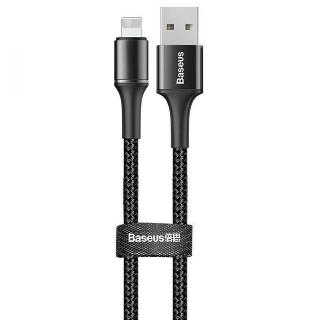 Кабель BASEUS Halo Data Cable USB A/Lightning 2,4 A 0,25 м Черный (CALGH-I01)