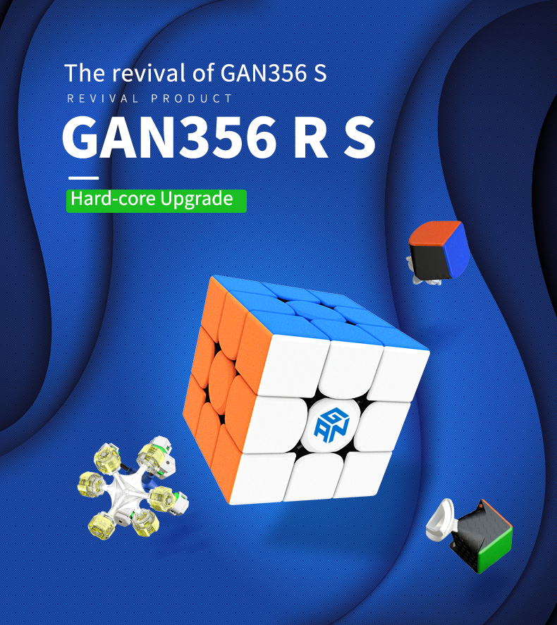Головоломка кубик Gan 356 RS Numerical IPG stickerless 3х3 (17846) - фото 6