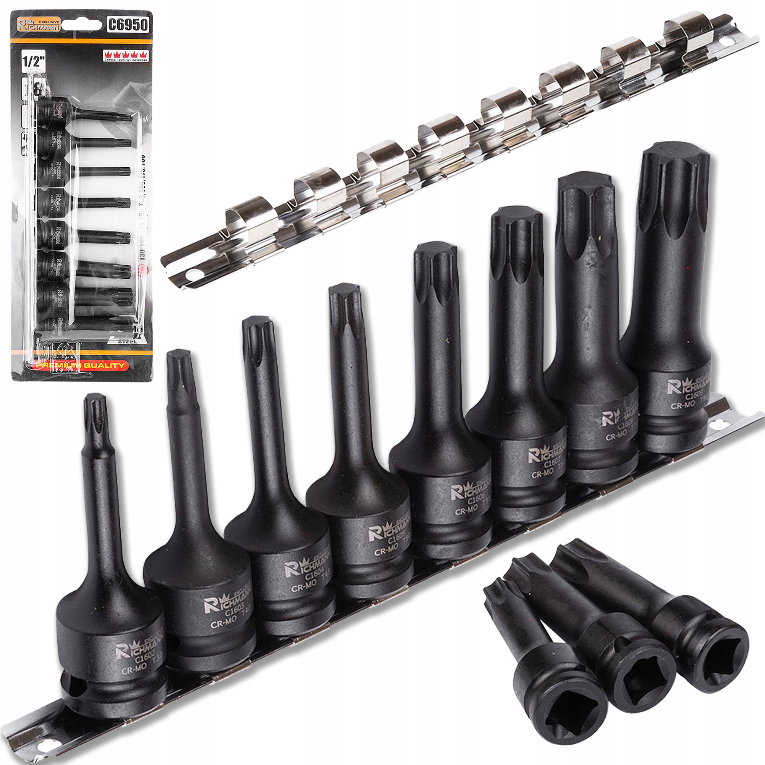 ᐉ Набор ударных звездочек TORX Richmann T30-Т80 8 шт. (C6950)