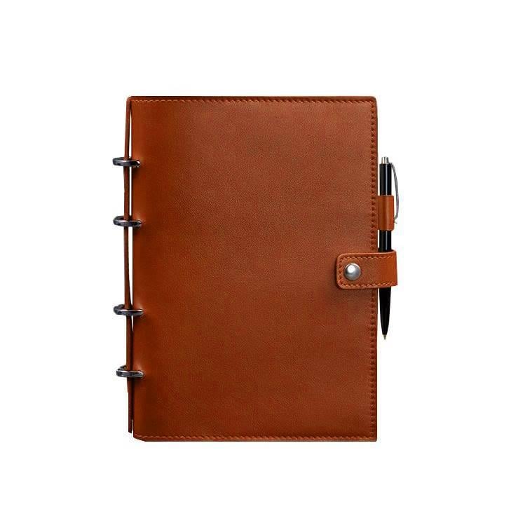 Блокнот шкіряний Софт-бук 9.1 із датованим блоком Світло-коричневий (A-027487)